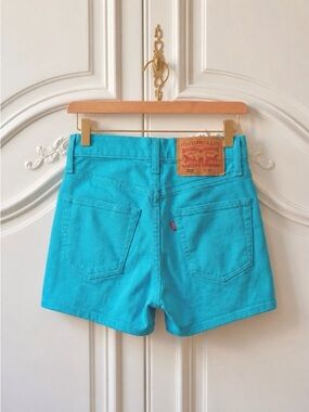 Levi's 501 Turquoise Denim Shorts